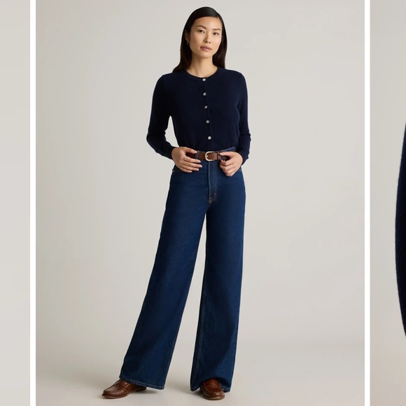 Quince Dark Blue Cashmere Sweater - Picture 4 of 4